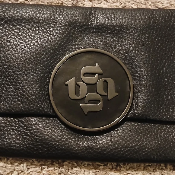 🖤 Ted Baker Black Pebbled Leather Clutch / Wallet | Floral Lining - Picture 6 of 8